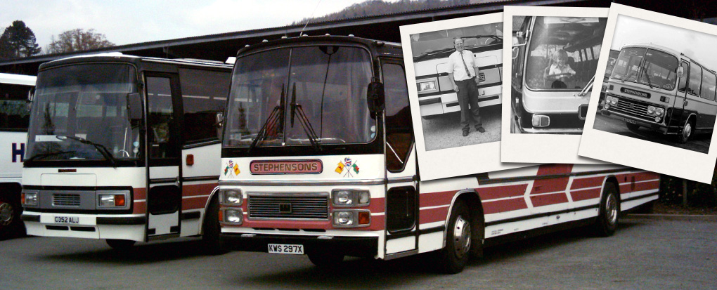 Stephensons Coaches - coach park banner